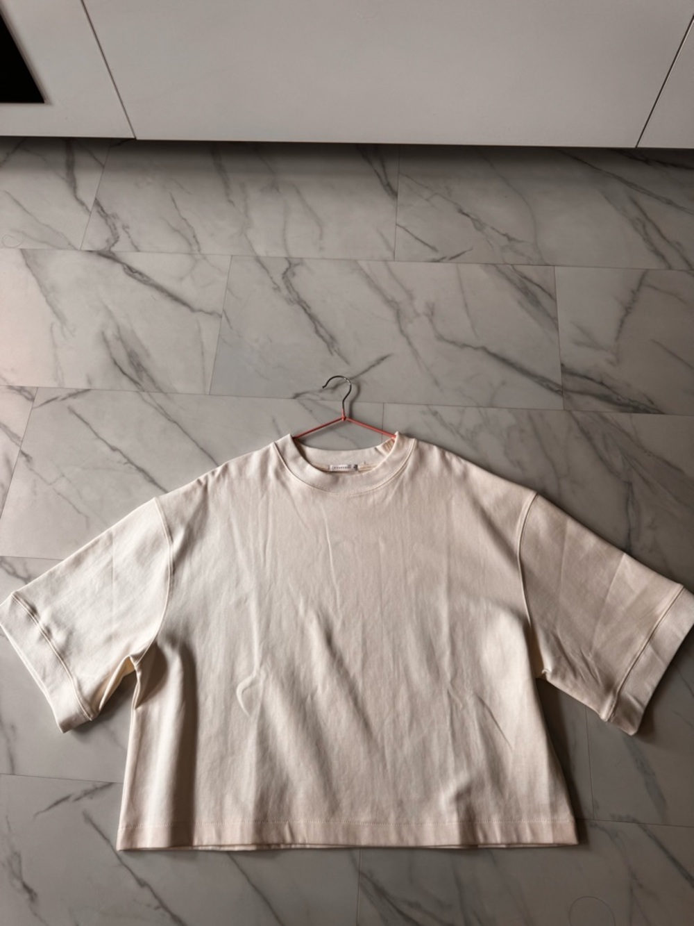 Women's Cream Boxy Long-Sleeve Tee